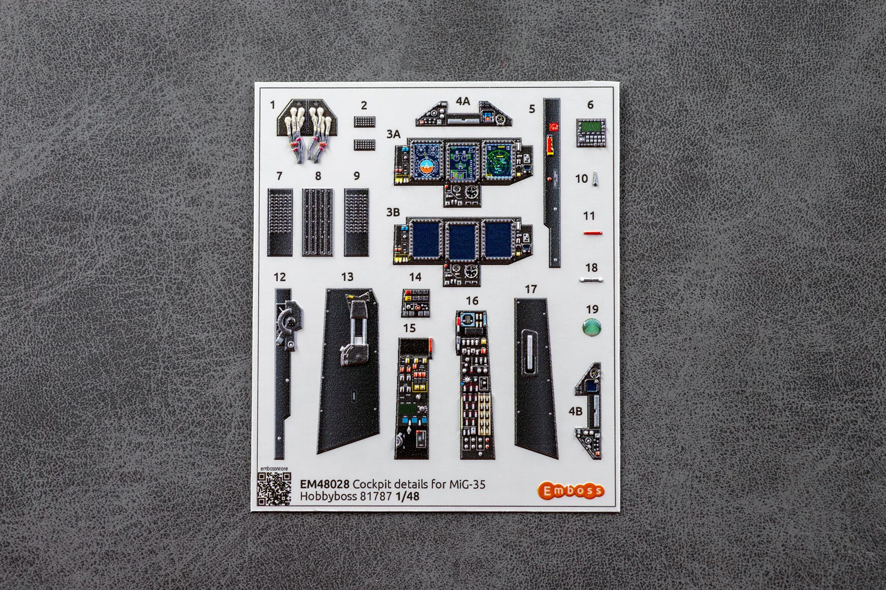 MiG - 29K cockpit details set for Hobbyboss 81786 1/48 (3D decal) - imodeller.store