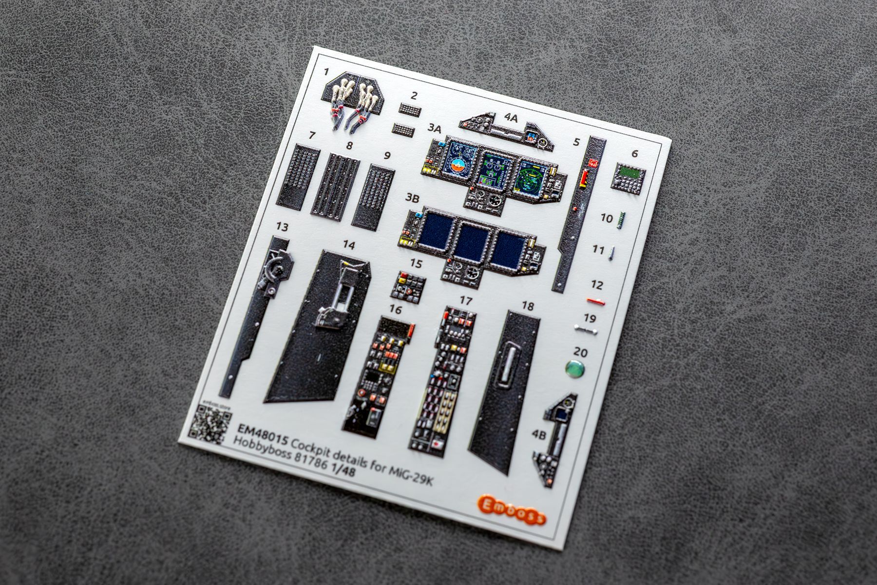 MiG - 29K COMBO for Hobbyboss 81786 1/48 (3D decal) Cockpit details set + seat belts - imodeller.store