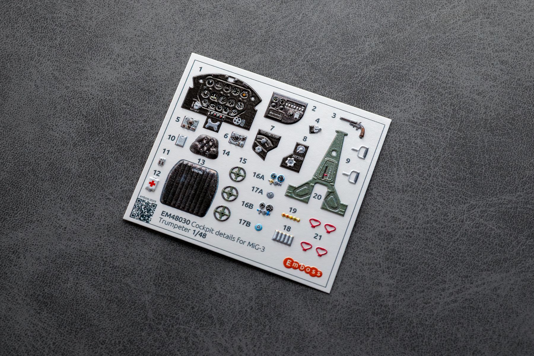 MiG - 3 Cockpit details for Trumpeter 1/48 (3D decal) - imodeller.store
