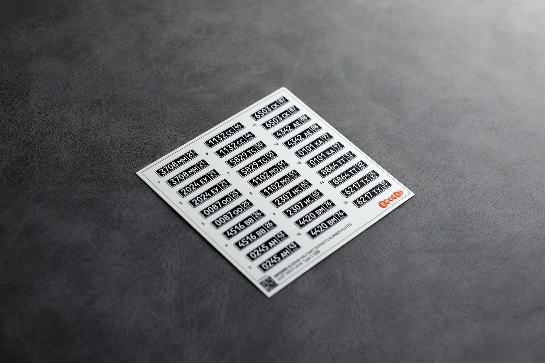 Modern Russian military vehicle registration plates 1/35 (3D decal) - imodeller.store