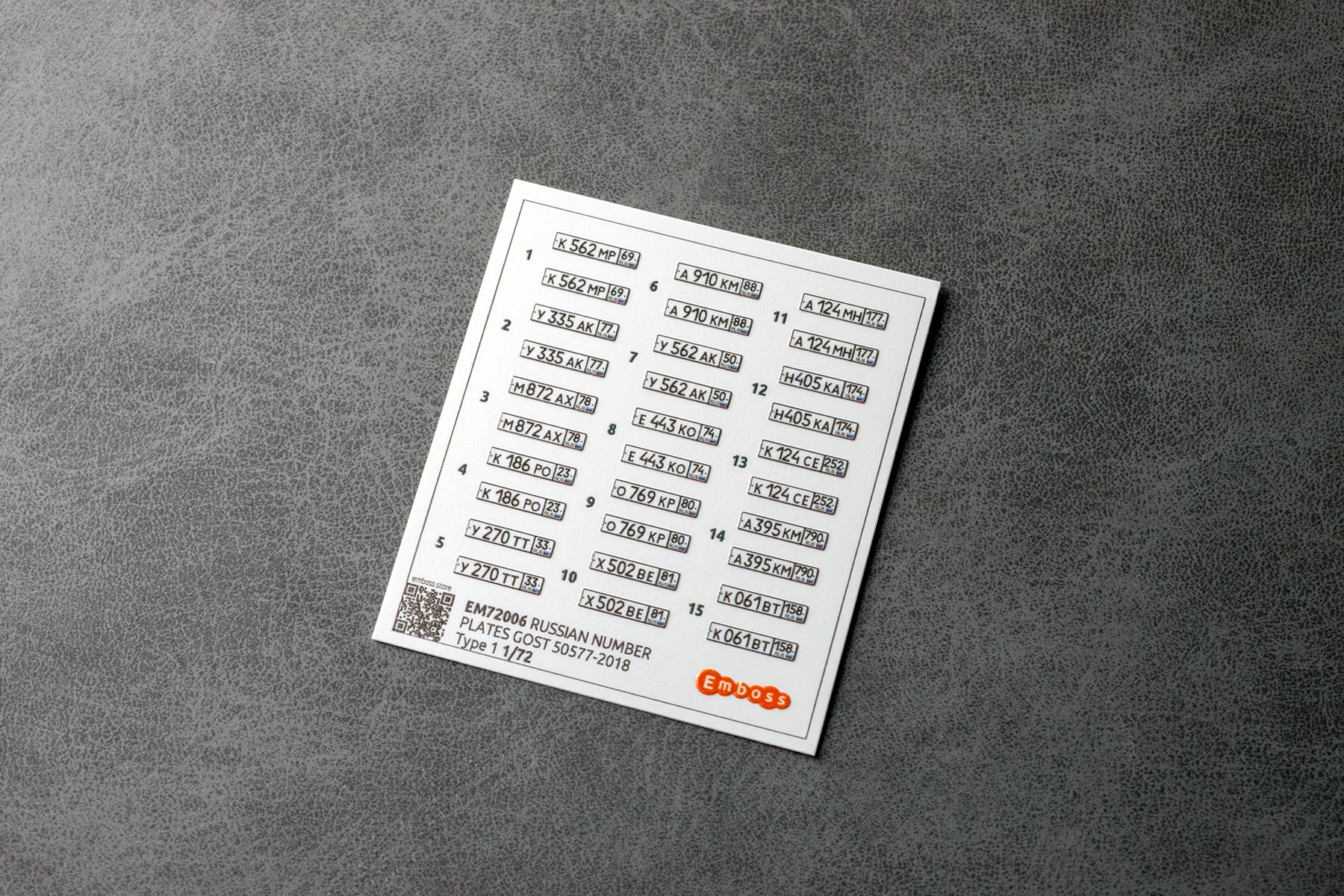 Modern Russian vehicle registration plates 1/72 (3D decal) - imodeller.store