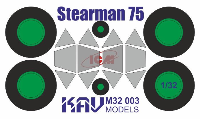 Paint mask for Boeing Stearman 75 'Kaydet' (ICM/Revell) - imodeller.store