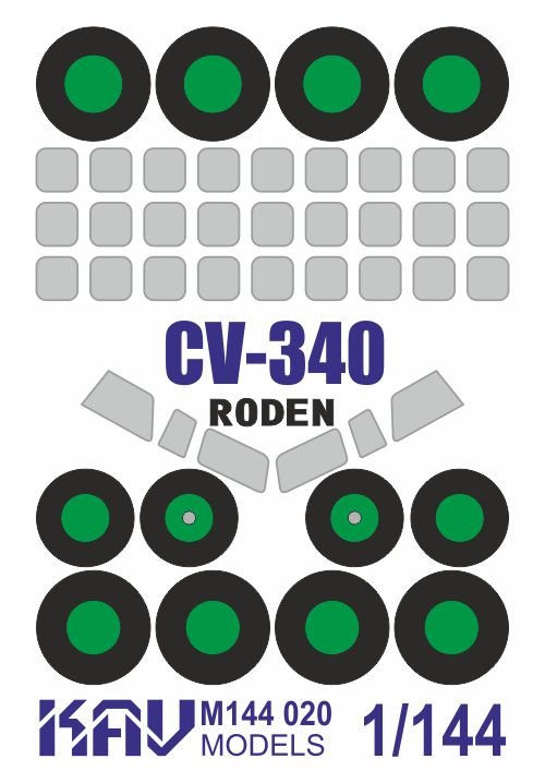 Paint mask for Convair CV - 340 (Roden) - imodeller.store