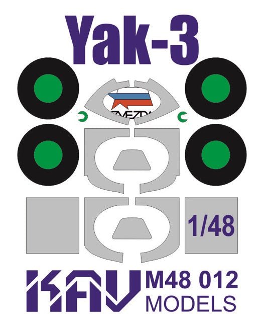 Paint mask for glazing Yak - 3 (Zvezda) - imodeller.store
