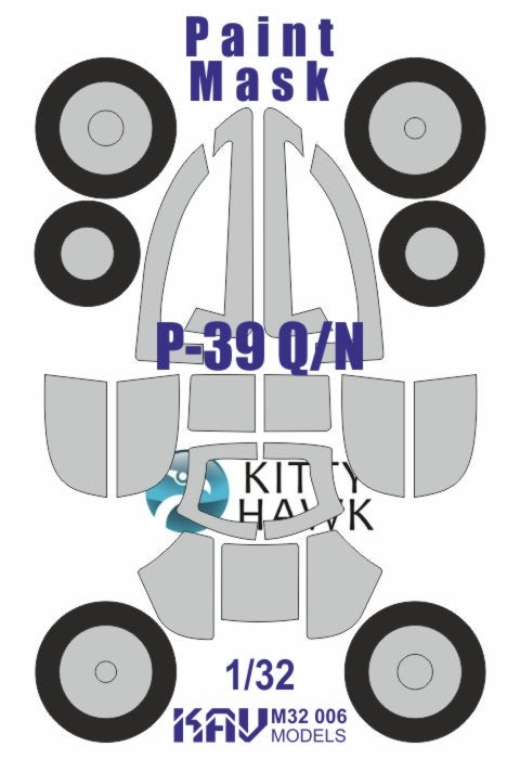 Paint mask for P - 39 Q/N 'Air Cobra' (Kitty Hawk) - imodeller.store