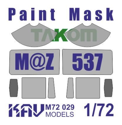 Painting mask for MaZ - 537 glazing (Takom) - imodeller.store