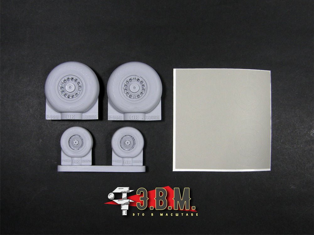 RS32005 E.V.M. 1/32 Early Landing Gear Wheels for F - 14A/B - imodeller.store