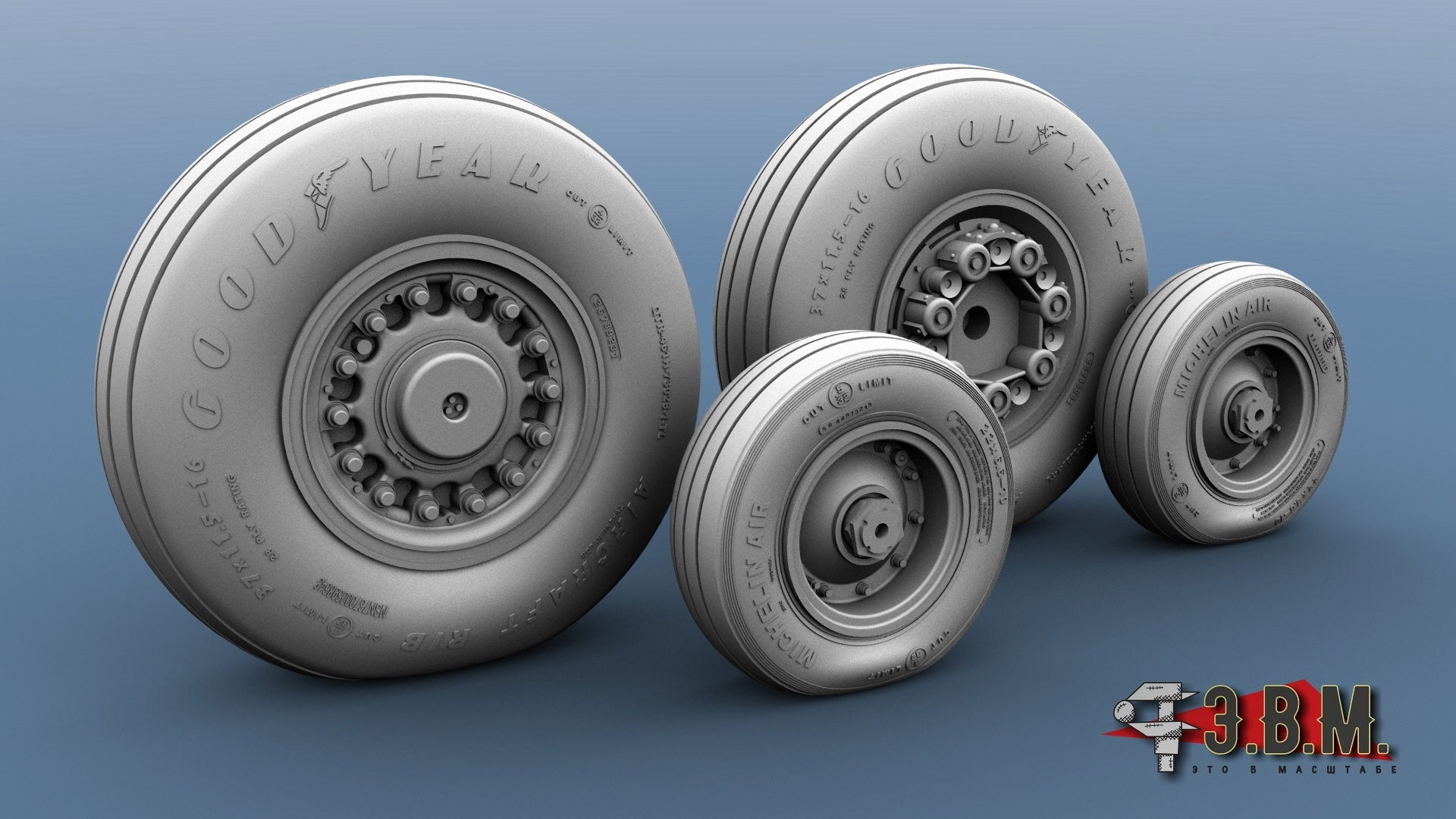 RS32006 E.V.M. 1/32 F - 14D Late Landing Gear Wheels - imodeller.store