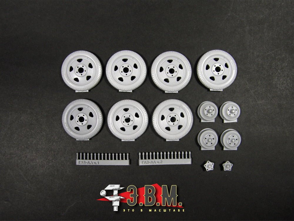RS35077 E.V.M. 1/35 3D Printed Wheels for GAZ - AA Truck - imodeller.store