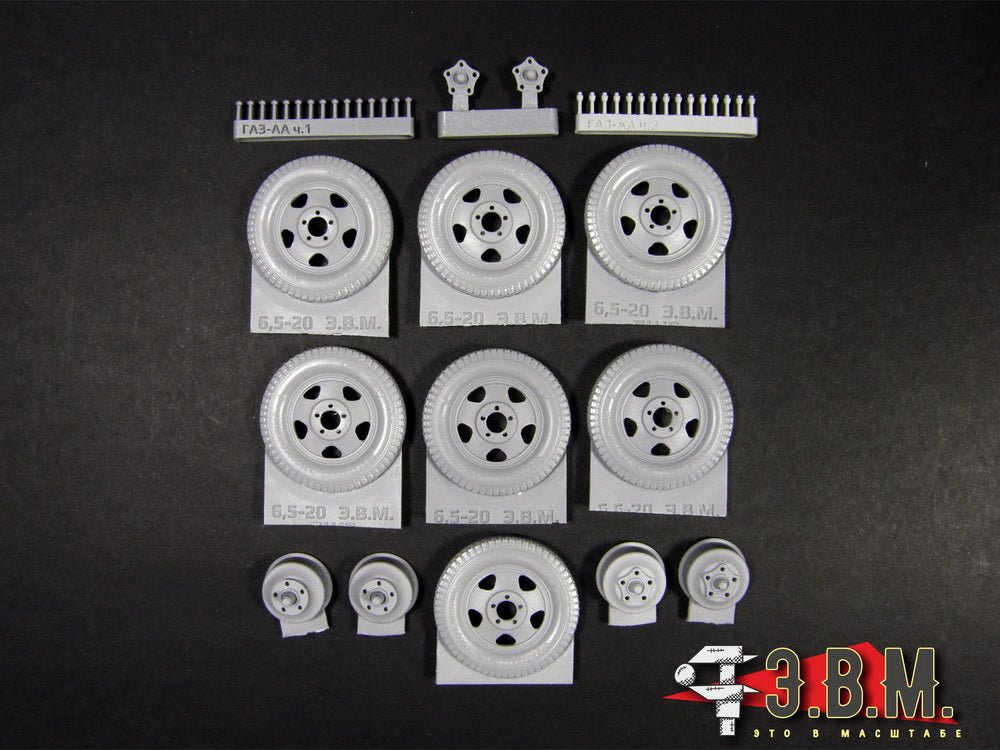 RS35090 E.V.M. 1/35 GAZ - AA Wheels 6.50 - 20 "YASHZ" - imodeller.store