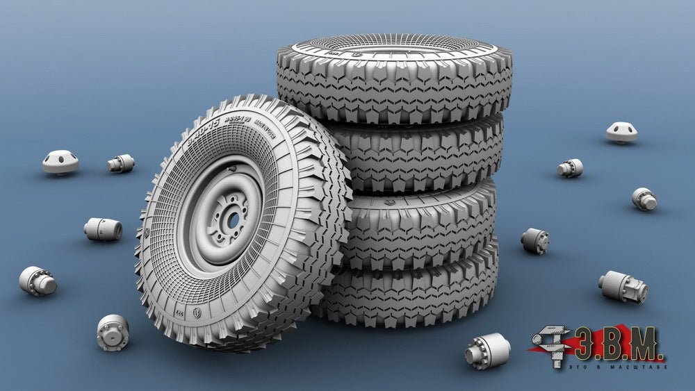 RS35093 E.V.M. 1/35 Wheels for UAZ Vehicle - imodeller.store