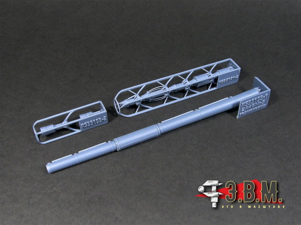 RS35193 E.V.M. 1/35 3D Printed Tank Gun 2A46M5 with Shroud for T - 72 - imodeller.store