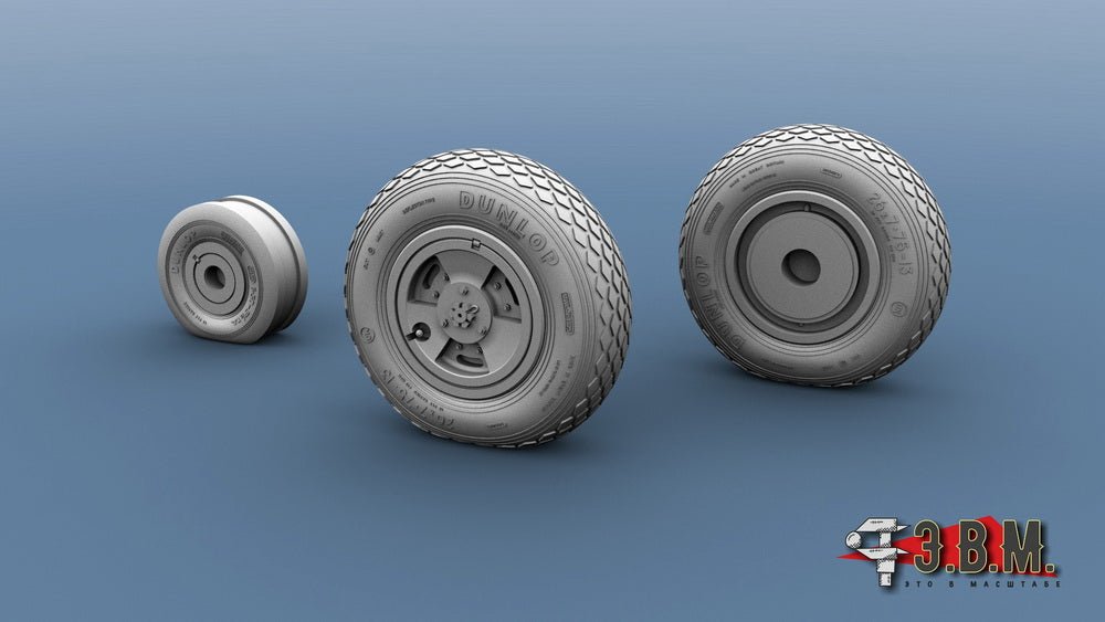 RS48083 E.V.M. 1/48 Landing Gear Wheels Type - 2 for De Havilland Vampire - imodeller.store