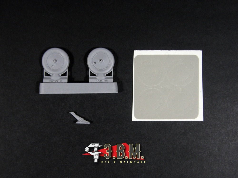RS48088 E.V.M. 1:48 3D Printed Landing Gear Wheels for Polikarpov I - 16 (Late Type) - imodeller.store