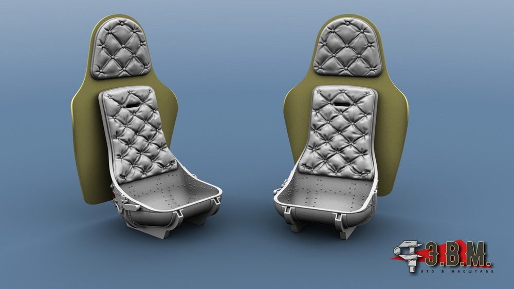 RS48099 E.V.M. 1/48 Pilot Seat with Armored Backrest & 3D Decal Belts for LaGG - 3 - imodeller.store