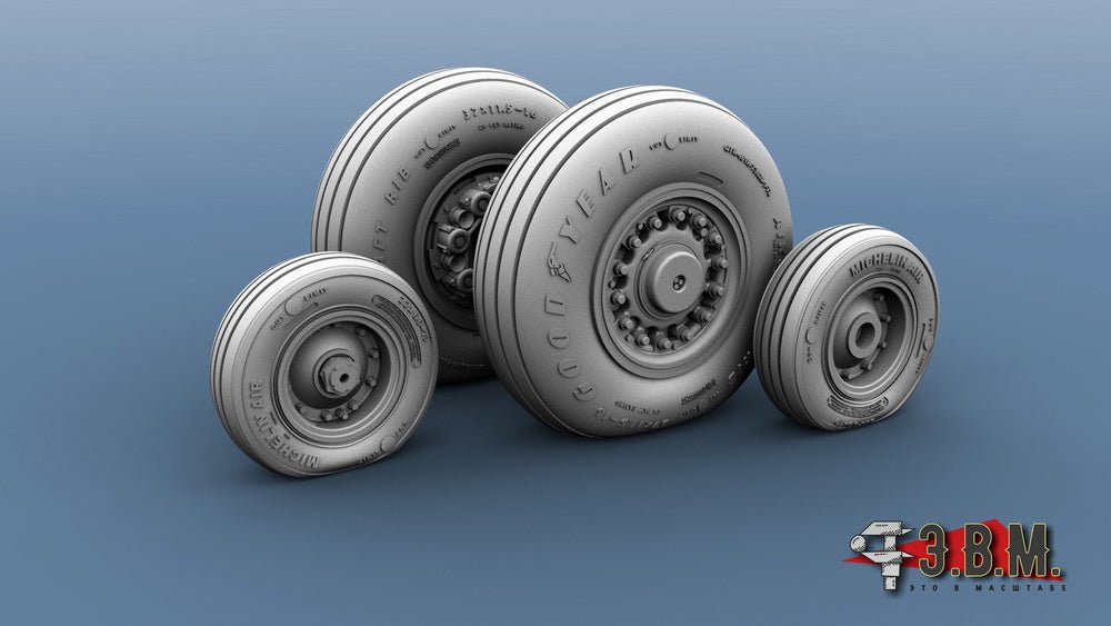RS72021 E.V.M. 1/72 Landing Gear Wheels for F - 14D - imodeller.store