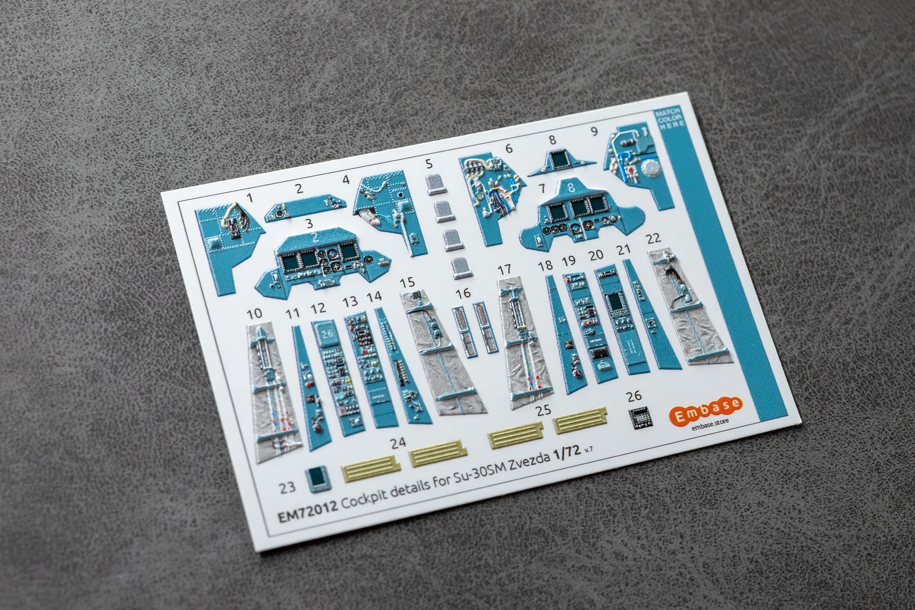 Su - 30SM Cockpit details for Zvezda 1/72 (3D decal) - imodeller.store