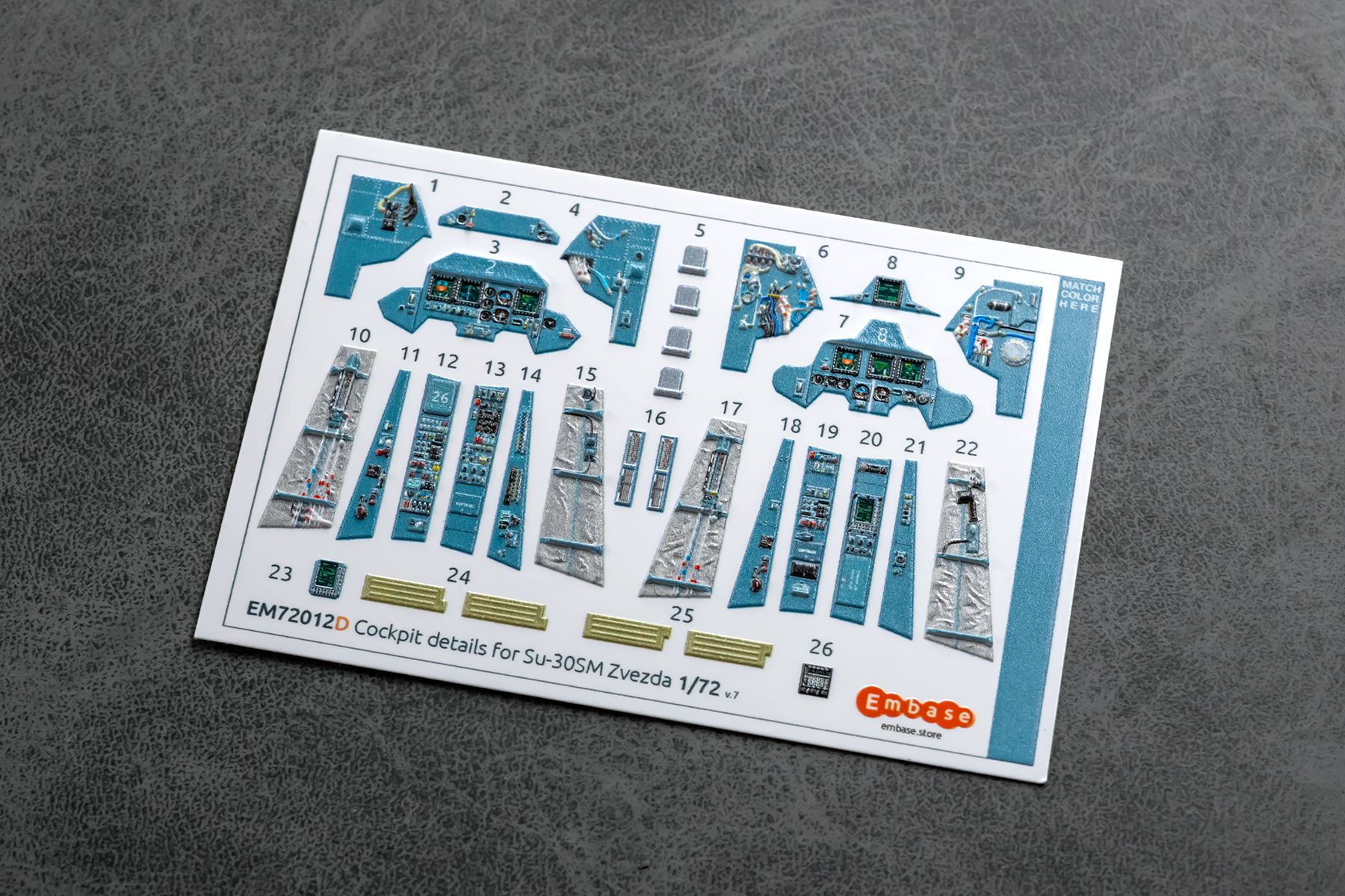 Su - 30SM Powered cockpit details for Zvezda 1/72 (3D decal) - imodeller.store