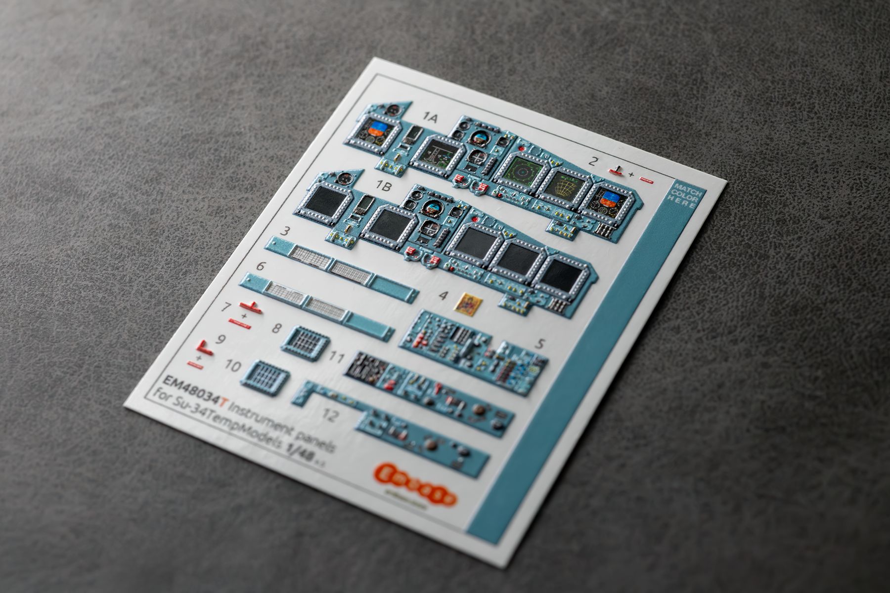 Su - 34 Cockpit details for Temp Models 1/48 EM48034T (3D decal) - imodeller.store