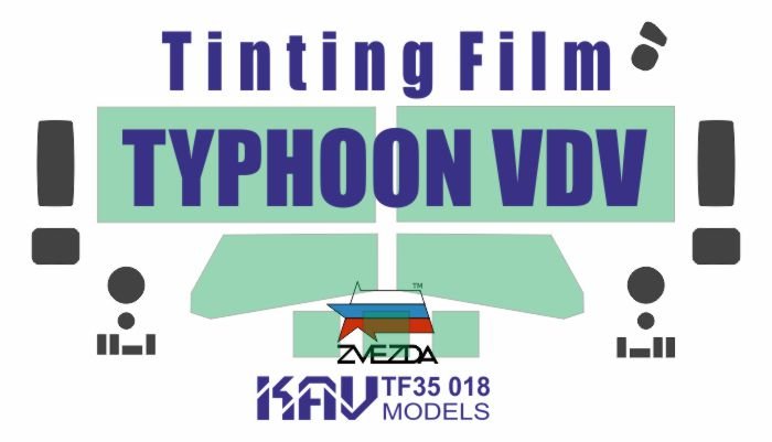 Tinted film for Typhoon VDV K - 4386 (Zvezda) - imodeller.store
