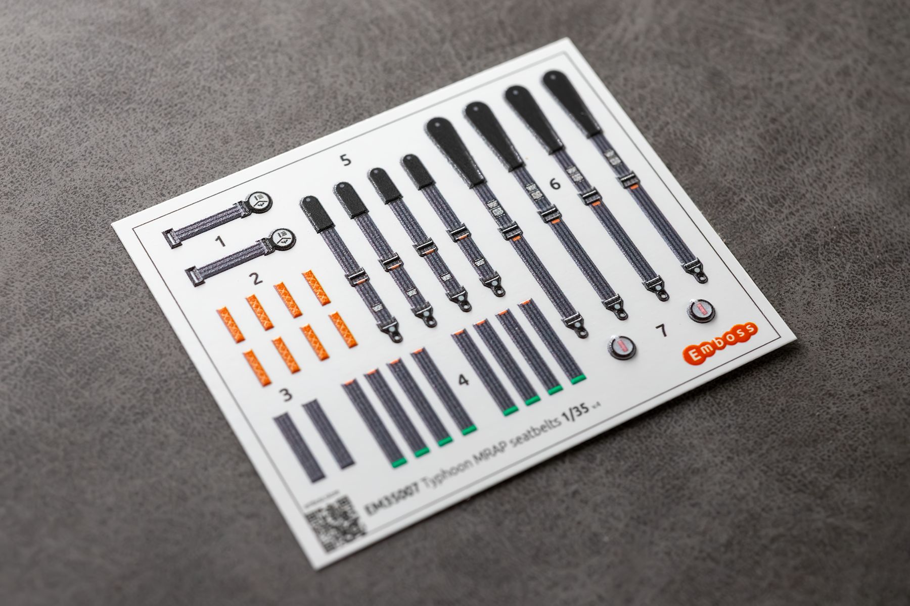 Typhoon MRAP family seatbelts for two seats 1/35 (3D decal) - imodeller.store