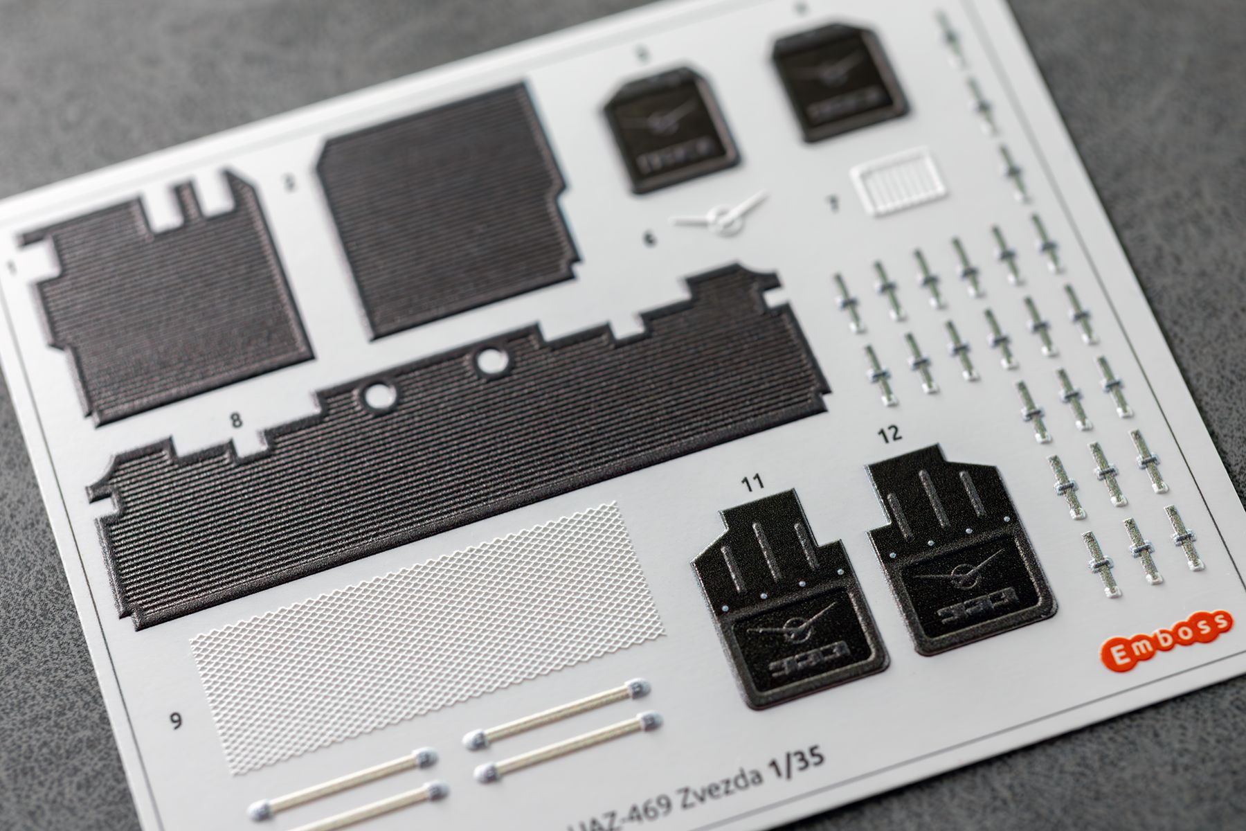 UAZ - 469 COMBO Details set for Zvezda 3629 1/35 (3D decal) EM35006 + EM35029 - imodeller.store