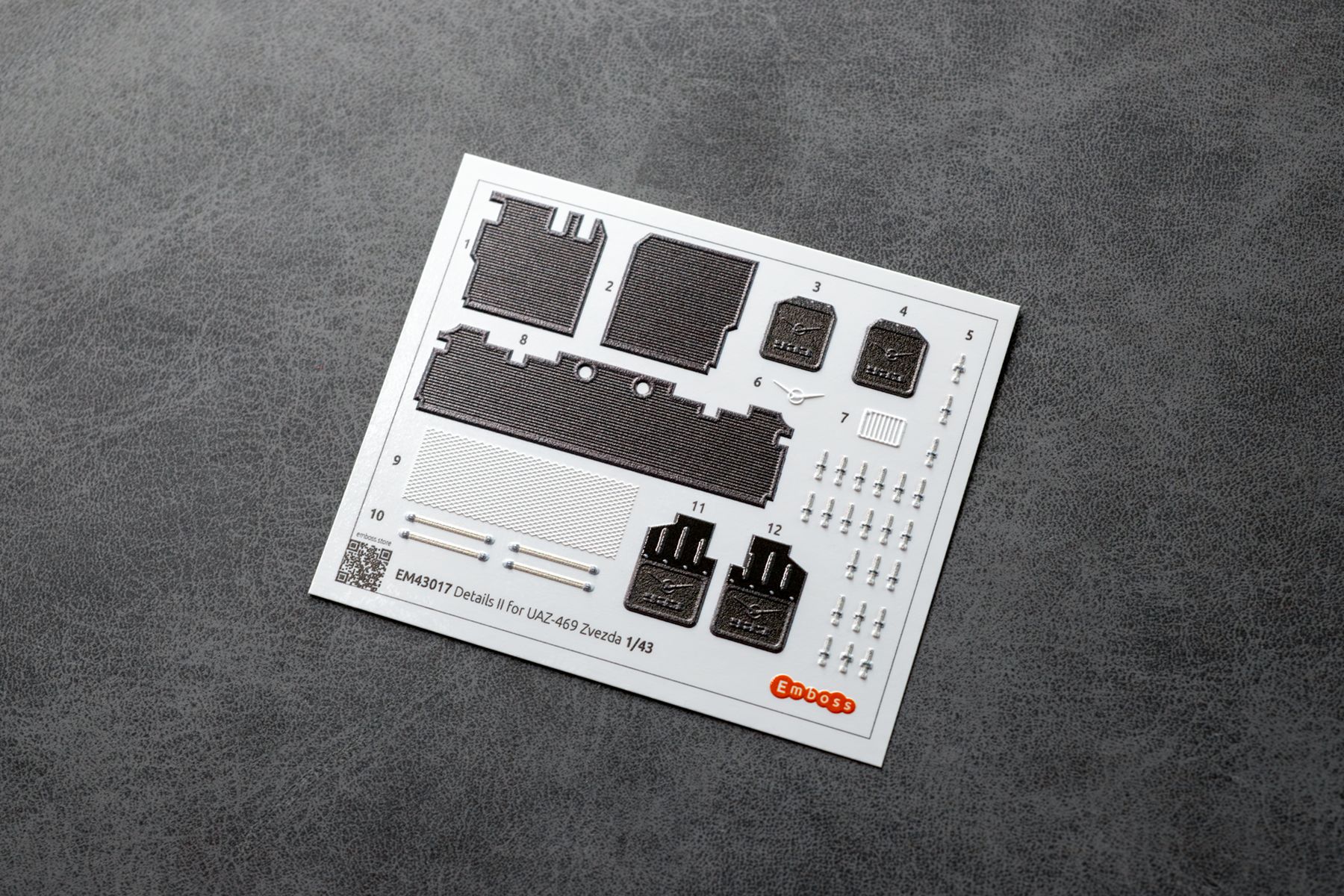 UAZ - 469 details set 2 for Zvezda 3629 1/43 (3D decal) - imodeller.store