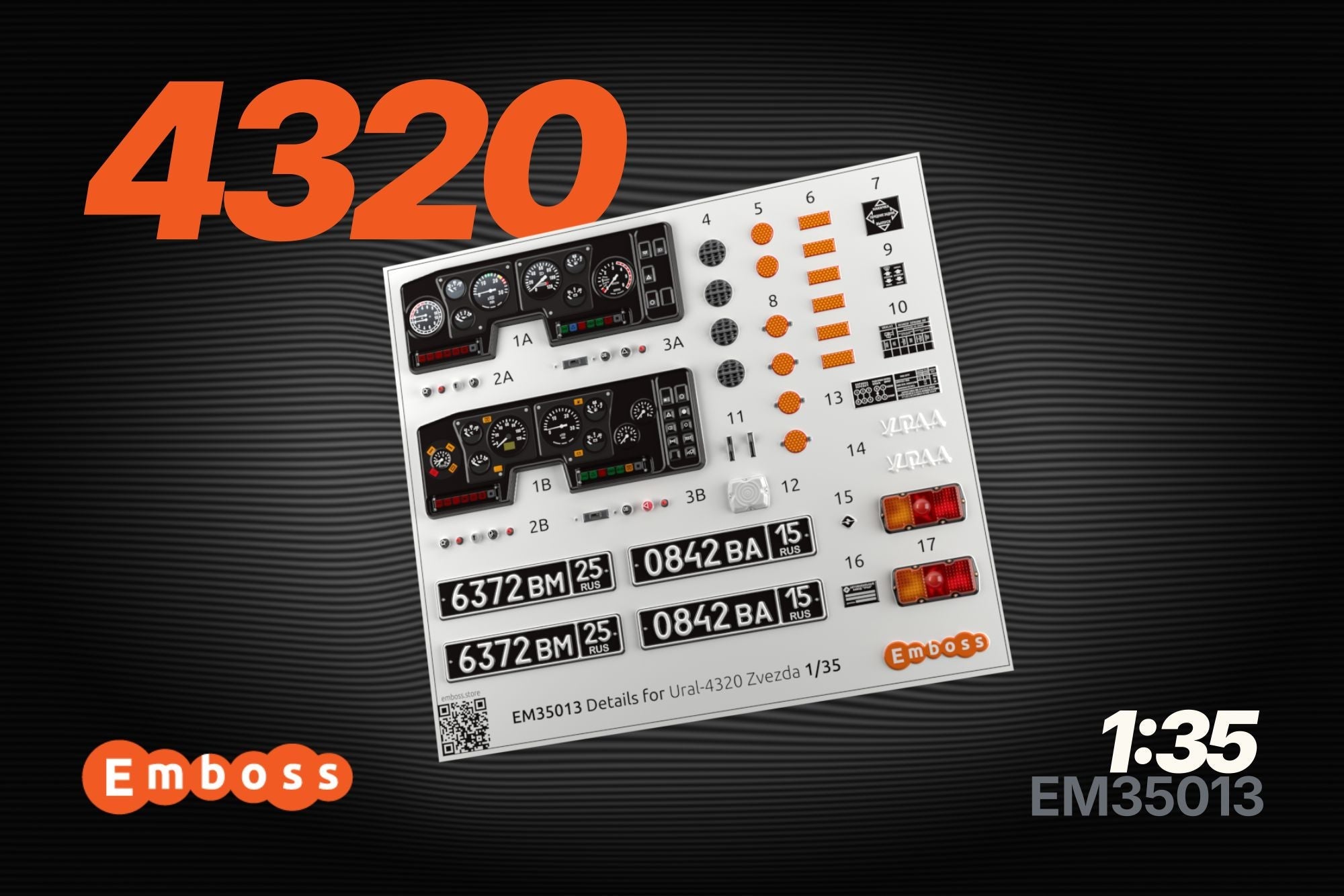 Ural - 4320 details set for Zvezda 3654 1/35 (3D decal) - imodeller.store