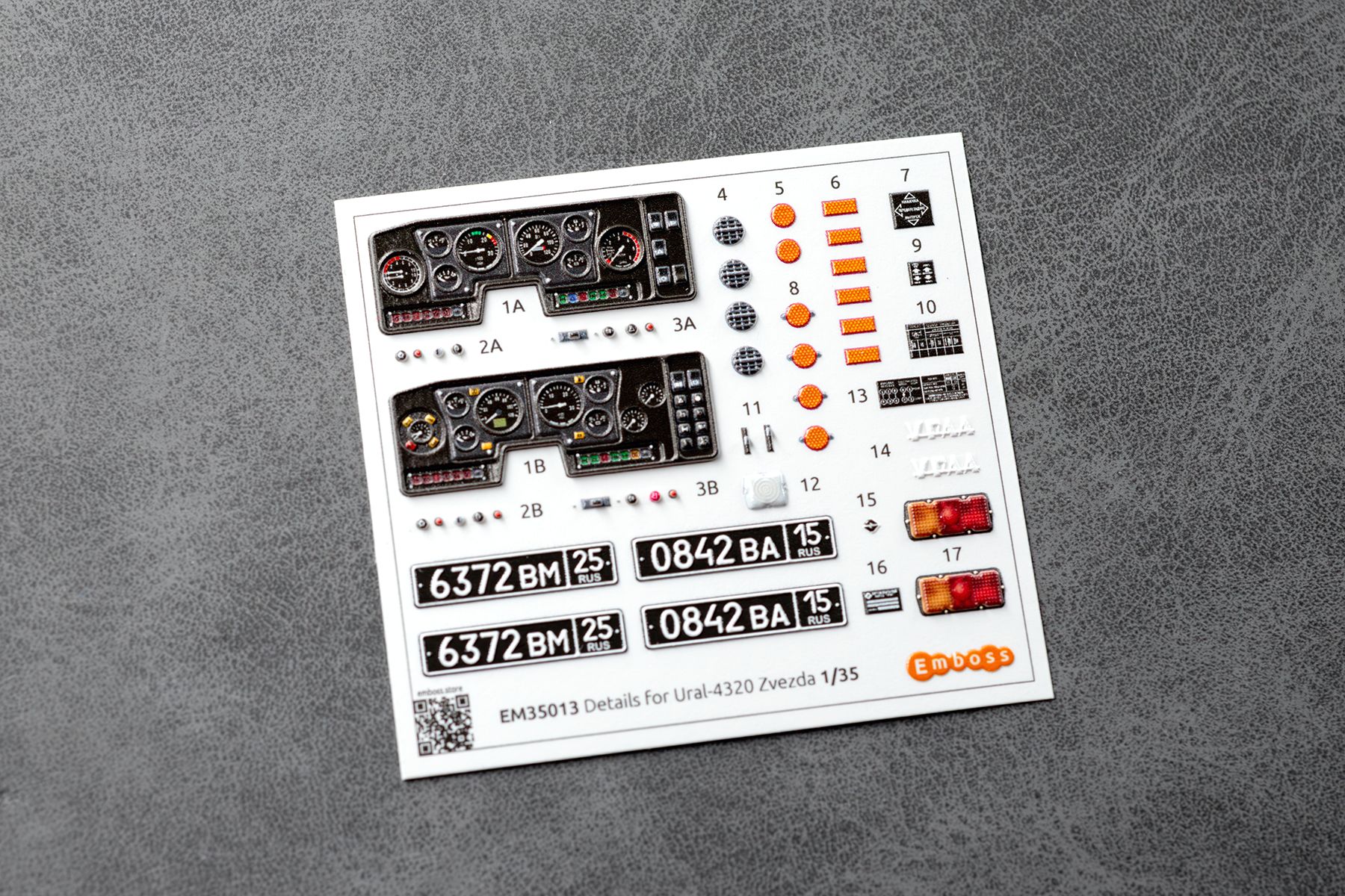 Ural - 4320 details set for Zvezda 3654 1/35 (3D decal) - imodeller.store