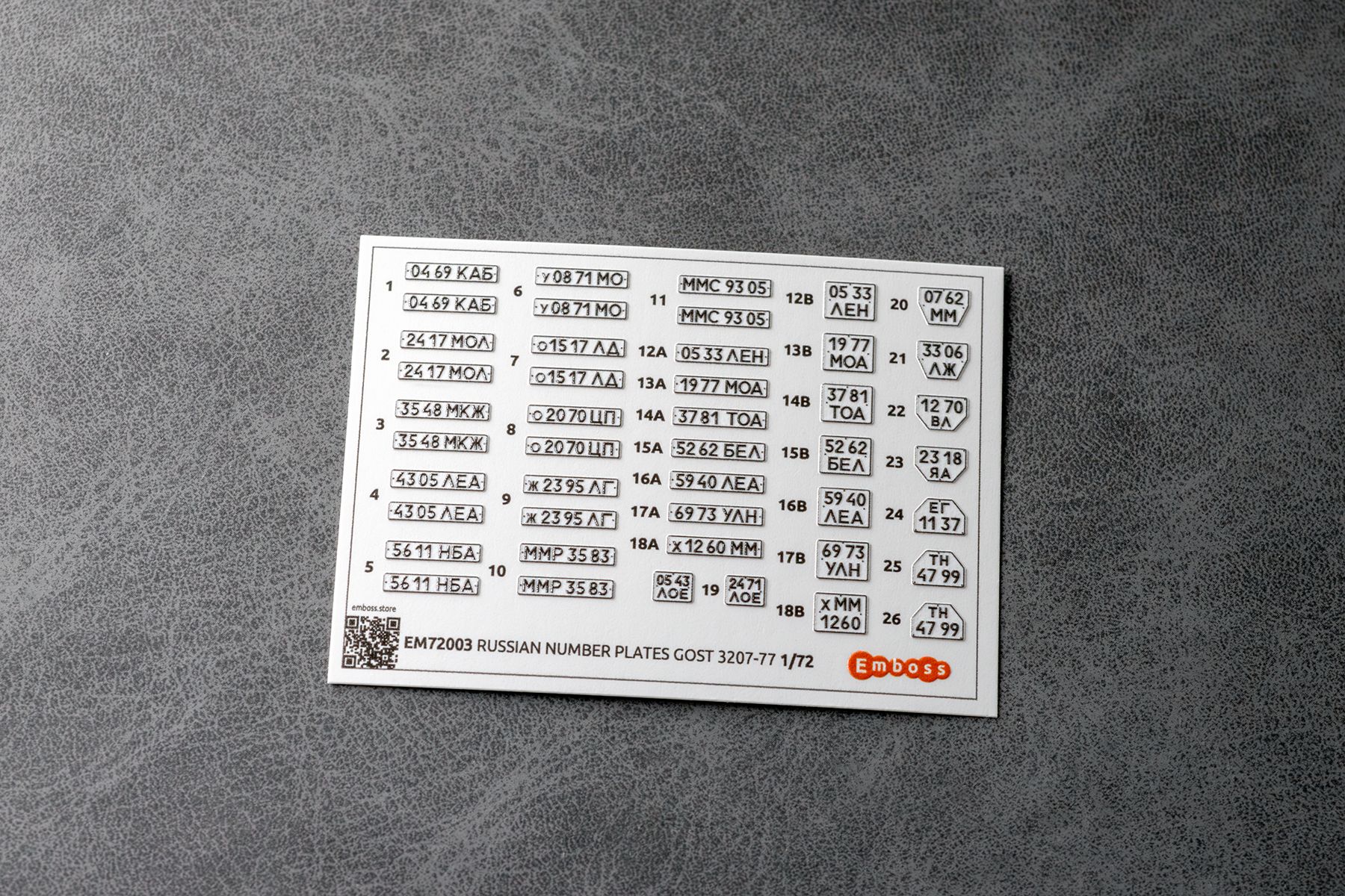 USSR (Soviet) vehicle registration plates after 1977 1/72 (3D decal) - imodeller.store