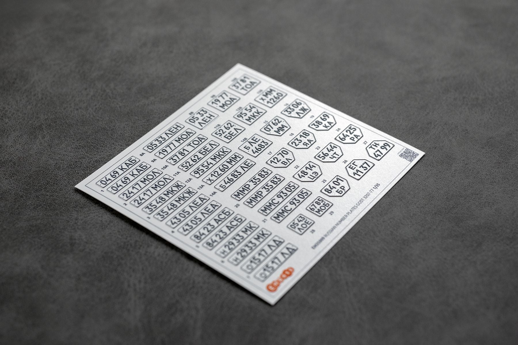 vehicle registration plates of the USSR after 1977 1/35 (3D decal) EM35009 - imodeller.store