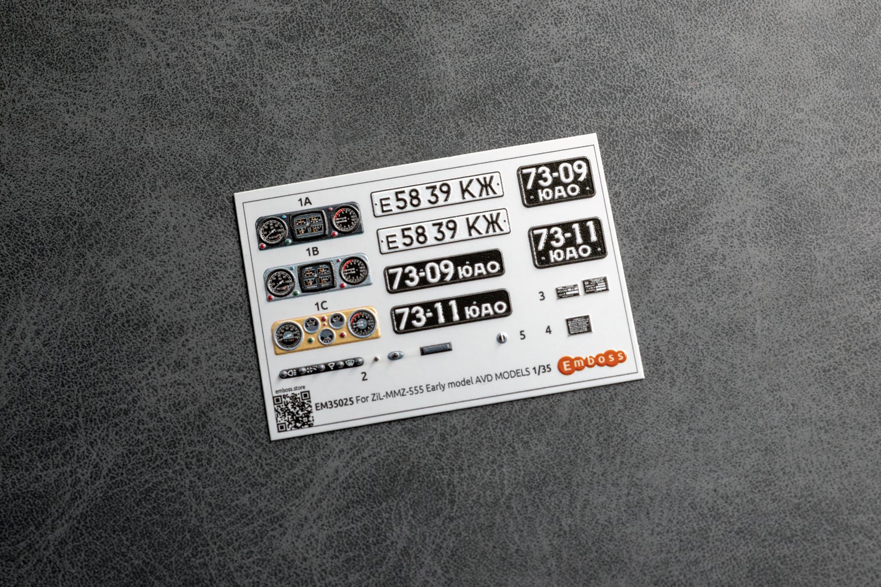 ZIL - MMZ - 555 "Early" details set for AVD Models 3504AVD 1/35 (3D decal) - imodeller.store