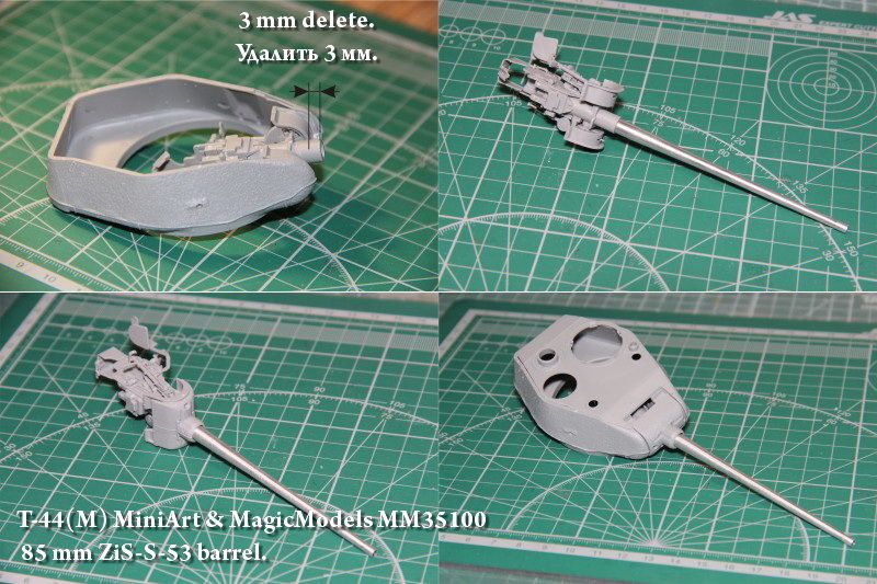 85 mm barrel ZIS-SS-53. For installation on the T-34-85, T-44, T-44M tank model. - imodeller.store