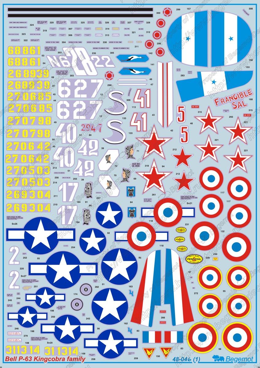 Bell P-63 Kingcobra 1.48 (Decal) - imodeller.store