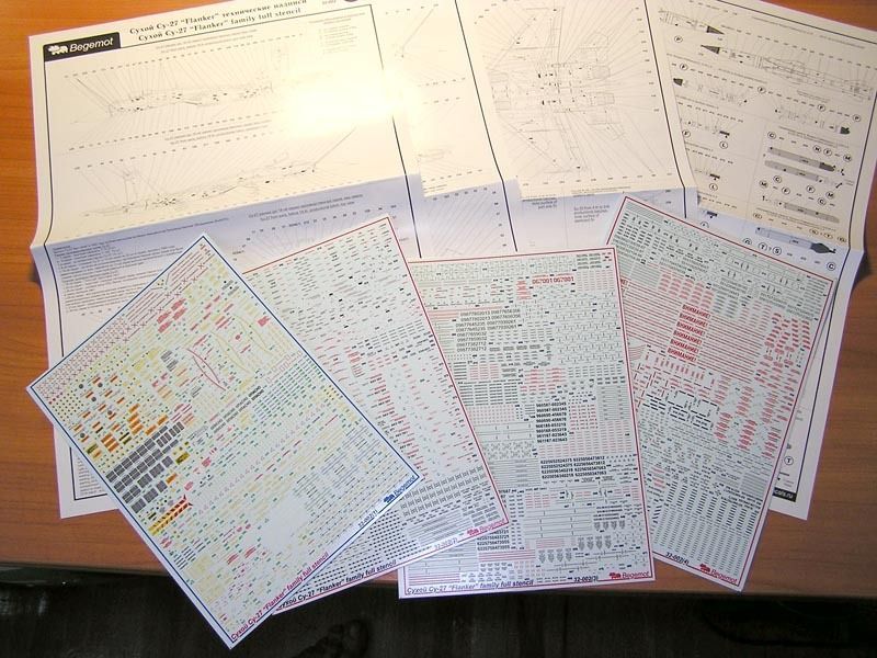 Dry SU-27 Technical inscriptions 1.32 (decal) - imodeller.store