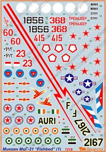 Mikoyan MiG-21 (1) 1.72 (decal) - imodeller.store