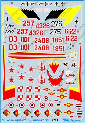 Mikoyan MiG-21 (2) 1.72 (decal) - imodeller.store
