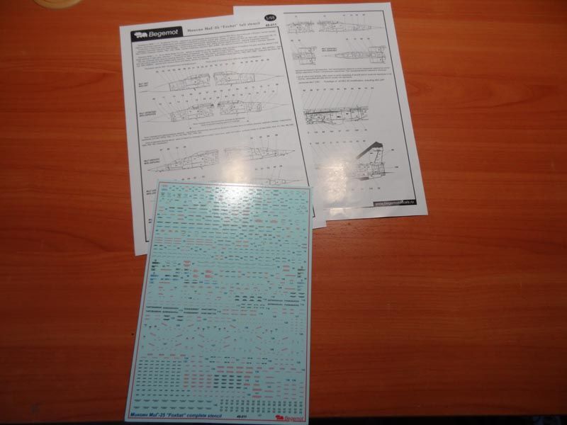 Mikoyan MiG-25 Technical inscriptions 1.48 (decal) - imodeller.store