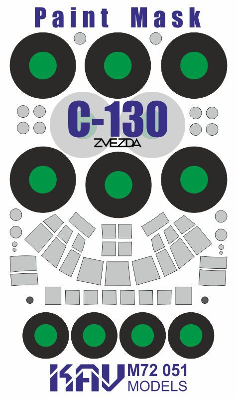 Painting mask on C-130 Hercules (star) - imodeller.store