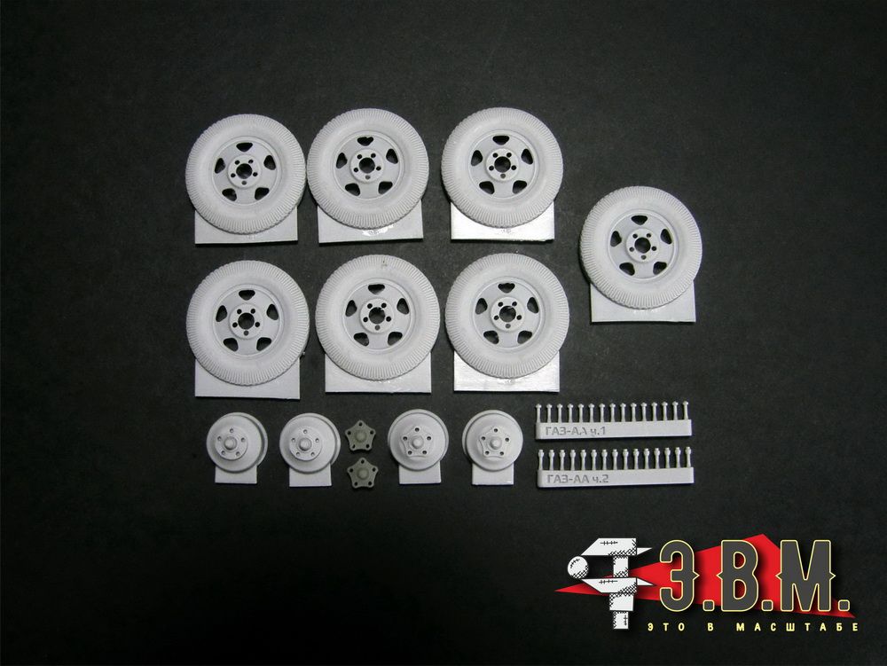 RS35016 Wheels for GAZ-AA/Mm Pr-VV plant "Rubber - imodeller.store