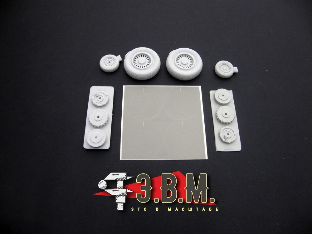 RS48011 Chassis wheels for a model of the MiG-25 aircraft (type-1) - imodeller.store