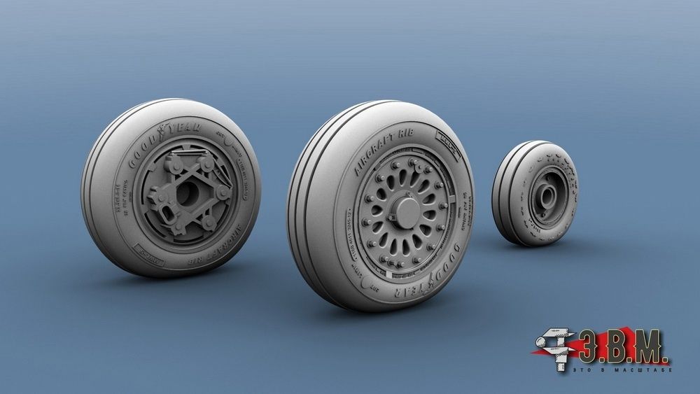 RS48033 Chassis wheels for a model of the F-16A/B aircraft (1:48) - imodeller.store