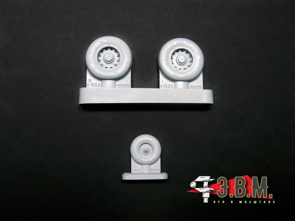 RS48036 Chassis wheels for the A-10 Thunderbolt II aircraft model (1:48) - imodeller.store