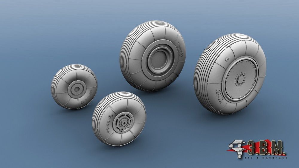 RS48038 Chassis wheels for Mi-4 helicopter model (1:48) - imodeller.store