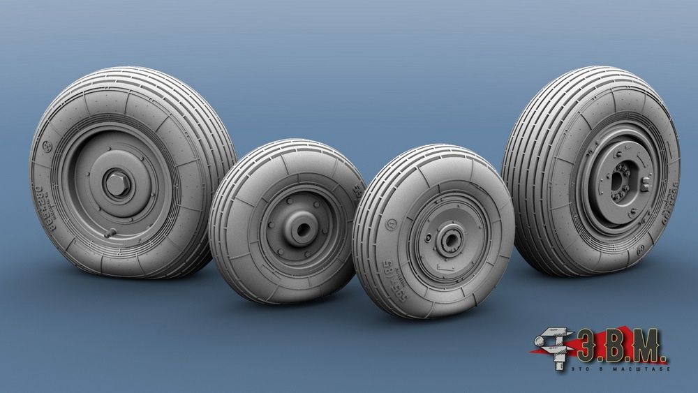 RS48039 Chassis wheels for Mi-8 helicopter model (1:48) - imodeller.store