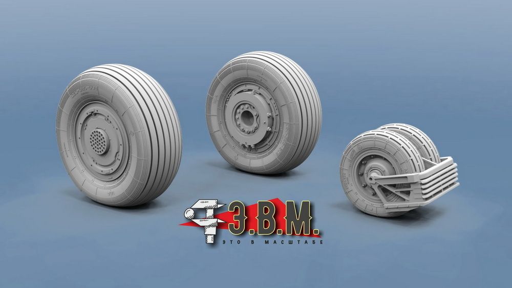 RS72001 Chassis wheels for the Su-57 aircraft model - imodeller.store