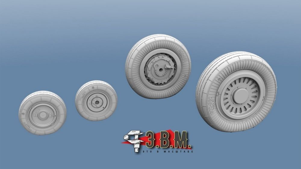RS72005 Chassis wheels for a model of the MiG-25 aircraft (type-1) 1/72 - imodeller.store