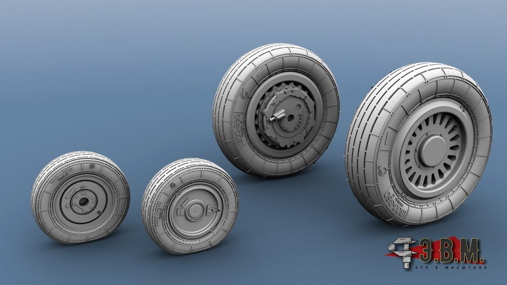 RS72006 MiG-25 chassis wheels (type-2) 1/72 - imodeller.store