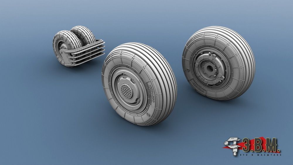 RS72009 Chassis wheels for the Su-30 aircraft model - imodeller.store