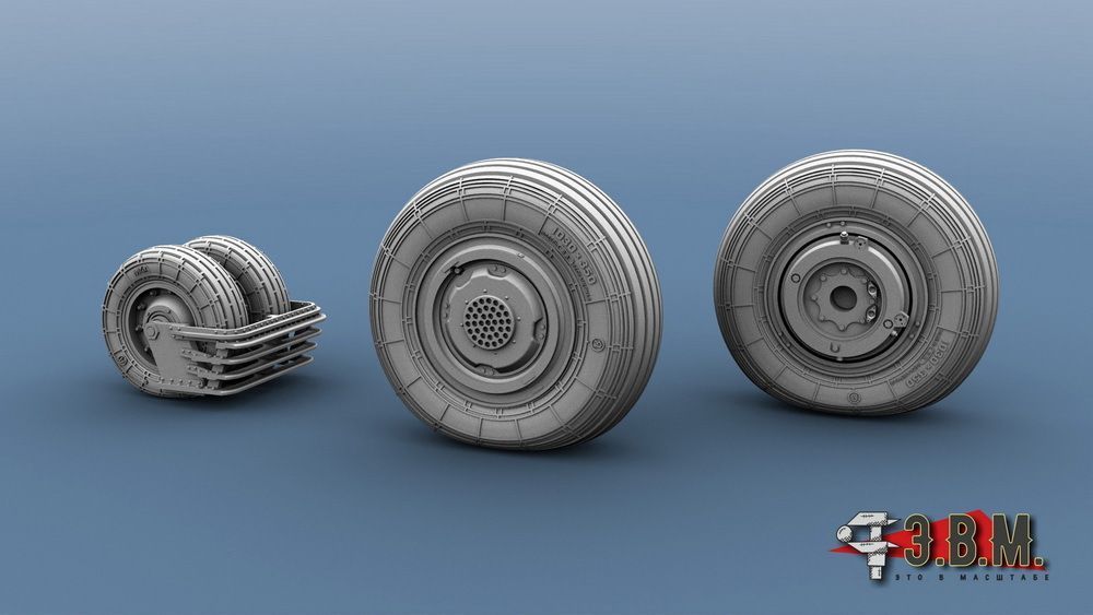 RS72010 chassis wheels for the Su-35 aircraft model (1:72) - imodeller.store